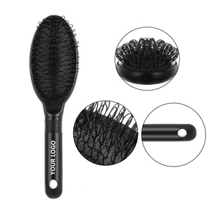 Professionnel <span class=keywords><strong>Boucle</strong></span> Perruque Brosse Extension De Cheveux Brosse Démêlant Brosse pour Remy Cheveux Humains et Synthétiques <span class=keywords><strong>Peigne</strong></span> À Cheveux Noirs - Product Image 2