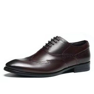 Zapatos Oxford de Vestir Formales de Alta Gama, Estilo Británico, de Cuero Genuino con Cordones, para Hombre, con Punta en Pico, Hechos a Mano, Antideslizantes - Product Image 5