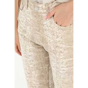 Ecrum กางเกงเอวสูงผ้าลูกฟูกเอวสูงของผู้หญิงกางเกงลำลองดีไซน์มีลวดลาย - Product Image 1