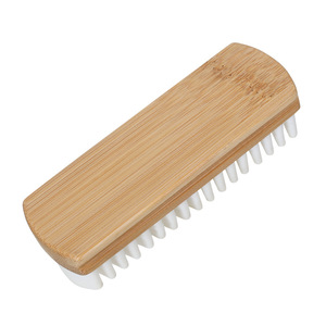 Bamboo Suede <b>Shoe</b> Brush With <b>Soft</b> White Bristles For Upper Cleaning And Maintenance - Product Image 3