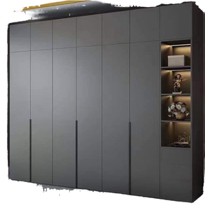 Lujoso diseño Simple muebles de sala de estar puerta de vidrio duradera armario de ropa para el hogar y almacenamiento de ropa - Product Image 1