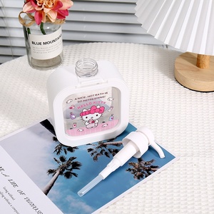 Flacone Vuoto in Plastica a Pressione con Grande Capacità, Design a Cuore da Ragazza Cartone Animato, per Shampoo, Igienizzante Mani, Sapone Liquido, Lozione - Product Image 3