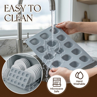 Moule en silicone SILIKOLOVE, moule à 15 cavités en forme de coquille, outils de pâtisserie pour faire des madeleines, LFGB, antiadhésif, sans BPA, moule à gâteau