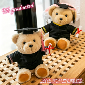 Oso de Peluche de Graduación, Maestro/<span class=keywords><strong>Doktor</strong></span>, Súper Suave, para Juguetes, Figuras de Dibujos Animados, Relleno de Algodón, como Regalos Conmemorativos para Estudiantes Escolares - Product Image 1
