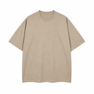 เสื้อยืดคอตตอน 100% หนัก 260 กรัม แบบสั่งทำพิเศษ OEM ODM ทรงโอเวอร์ไซส์ คอกลม แขนสั้น ไม่มีลาย พร้อมสกรีนโลโก้ - Product Image 4