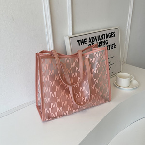 Borsa Tote Trasparente alla Moda per Estate e Autunno, con Ricami, in PVC, Portatile, Ideale per il Pendolarismo - Product Image 3