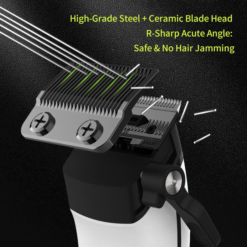 Kemei Km-1593 Hair Clipper - 5-Speed Motor & Ceramic DLC Blade