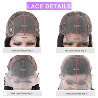 Perruque Bob Lace Front en Cheveux Humains Bleus Pré-Pluckée avec Cheveux de Bébé Naturels pour le Marché Canadien et Américain
