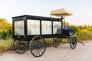 Cercueil funéraire de luxe à prix d'usine, charrette funéraire tirée par des chevaux, chariot de cérémonie funéraire - Product Image 5