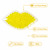 Compresse de gel froid réutilisable pour les lèvres, à double usage chaud et froid, compatible congélateur et micro-ondes, pour le soulagement de la douleur et de l'stress