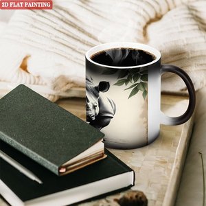 Frosted Black <b>Ceramic</b> <b>Mug</b> 11oz Heat Activated Daily Tea Cup - Product Image 3