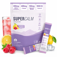 Teh Elektrolit Rasa Lemon Super Calm, Teh Instan dalam Bentuk Sachet, Pilihan Logo Kustom, Kemasan Botol untuk Hidrasi