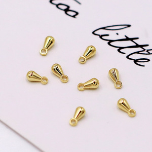 Teardrop Pendant 18K Gold Plated <b>Copper</b> Jewelry Finding For DIY <b>Bracelet</b> Chain Accessory Water Drop Shape 000743 - Product Image 3