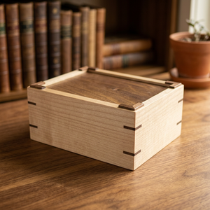 B.S. INTERNATIONAL Eco Friendly American Human Cremation <b>Urn</b> Natural Wood Finish 220 Cubic Inch Capacity 3-Year Warranty <b>Large</b> - Product Image 1