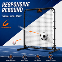 Filet de rebond portable multi-sports avec cadre en acier pliable pour l'entraînement au football, au baseball, au golf, en intérieur et en extérieur