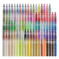 Marqueurs à base d'eau de taille de pointe de 5mm ensemble de stylos de peinture acrylique bricolage marqueurs de peinture acrylique imperméables