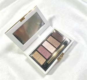 Cross border hot selling 5-color eye shadow diamond high gloss palette luxury leather <b>case</b> long effect eye <b>makeup</b> matte shimmer - Product Image 3