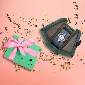 Nouvelle montre à quartz 2026 avec cadran <span class=keywords><strong>ciel</strong></span> étoilé 3D papillon, incrustation de cristaux, boîtier or rose, bracelet en cuir <span class=keywords><strong>bleu</strong></span> - Product Image 4