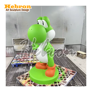 Estatua de <span class=keywords><strong>Yoshi</strong></span> de fibra de vidrio personalizada, escultura de resina de tamaño real, decoración artística para jardín exterior. - Product Image 2
