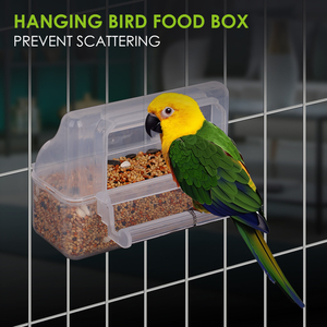 Mới đến treo nhựa <span class=keywords><strong>Bird</strong></span> <span class=keywords><strong>Feeder</strong></span> giật gân bằng chứng chim hộp thực phẩm trong suốt Thức ăn cho chim với đứng - Product Image 2