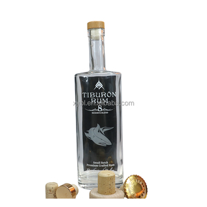 500ml <span class=keywords><strong>700ml</strong></span> 750ml bouteille de <span class=keywords><strong>Gin</strong></span> en verre de silex bouteille en verre de forme ronde avec bouchon à vis - Product Image 2
