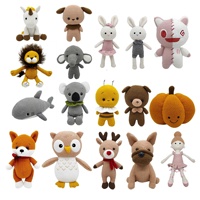Jouet en peluche tricoté à la main sur mesure, lion, hibou, renne, amigurumi doux, animal en peluche, vente en gros, OEM, cadeau pour bébé