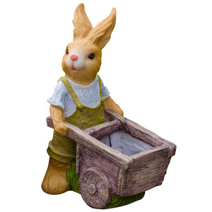 ชุดเครื่องประดับสวนรูปกระต่ายการ์ตูน ทำจากเรซินธรรมชาติ ทนทานต่อสภาพอากาศ เหมาะสำหรับตกแต่งสนามหญ้า ลานบ้าน และวิลล่า - Product Image 5