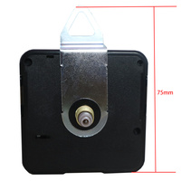 Mekanisme Gerakan Jam Quartz Silent Sweep, Pengait Besi HY, Jarum Jam Kayu Walnut Hitam Alami untuk Pembuatan Jam DIY