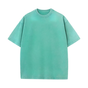 Camiseta de Hombre al por Mayor, Estilo Acid Wash, para Marcas de Streetwear Estadounidenses, Corte Holgado, 100% Algodón, Ecológica y Transpirable - Product Image 1