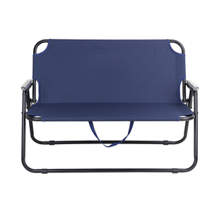 Chaise pliante d'extérieur pour deux personnes, légère, double siège, robuste, avec poche arrière, idéale pour le camping - Product Image 3