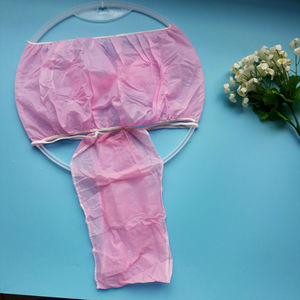 Conjunto de sujetador y bragas desechables de tela no tejida, tanga rosa para spa, sauna, salón de belleza, talla XXL - Product Image 2