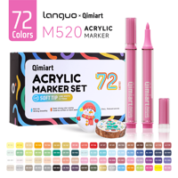 72 couleurs, marqueurs textiles acryliques double face, personnalisation de baskets, stylos à peinture imperméables non effaçables, sacs en toile, t-shirts, art