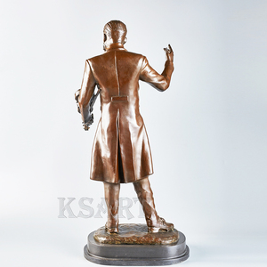 Estatuas de bronce y esculturas decorativas Artesanías y estatuas de músicos Artesanías de metal para decoración de interiores - Product Image 2