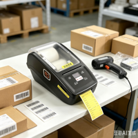 Imprimante d'étiquettes thermiques portable, imprimante d'étiquettes à code-barres pour l'impression d'étiquettes de câbles de télécommunications