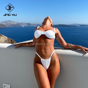 Bikini deux pièces pour femmes avec logo personnalisé 2024, bikini en matériau recyclé, tissu recyclé respectueux de la peau, maillots de bain, ensembles de bikinis à lanières - Product Image 5