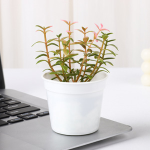 Juego de Plantas Artificiales en Maceta con Patrones de Eucalipto y Bambú de 12 Pulgadas para Decoración de Escritorio de Oficina - Product Image 2