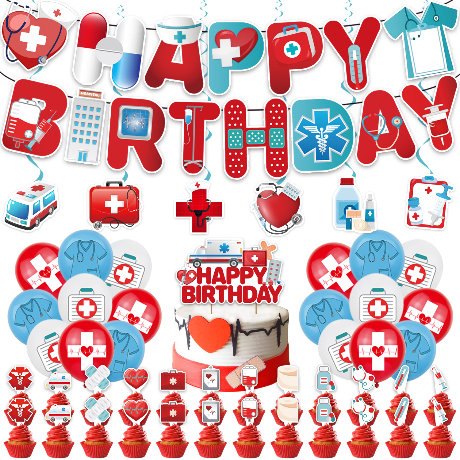 Sparkle And Bash Nurse Graduation Decorations Party Supplies