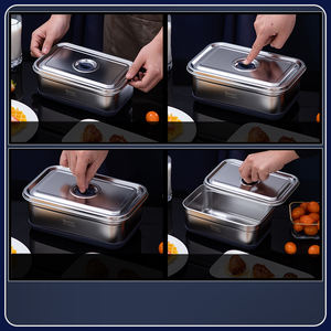 Boîte de conservation alimentaire <span class=keywords><strong>rectangulaire</strong></span> Kacierr, hermétique et étanche, pour la cuisine à domicile - Product Image 4