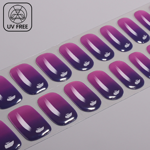 Autocollants pour <span class=keywords><strong>ongles</strong></span> en gel sans UV, sans lampe, <span class=keywords><strong>à</strong></span> séchage naturel, pour la vente en gros, style français dégradé, capsules d'<span class=keywords><strong>ongles</strong></span> en gel sans polymérisation - Product Image 1
