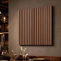 Panneau acoustique en bois géométrique 3D, panneau mural décoratif insonorisant, motif hexagonal en diamant pour salon, hall d'hôtel