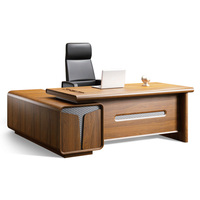 Escritorio Ejecutivo de Madera Sólida de Lujo Italiano Moderno, Ecológico, Fácil de Montar, Ligero, para Uso Comercial, Muebles de Oficina
