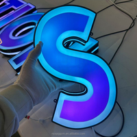 Lumière programmable RVB de haute qualité SPSIGN pour enseigne 3D, enseigne commerciale personnalisée, enseigne extérieure imperméable en acrylique, enseigne ronde en acrylique