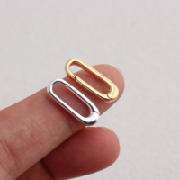Fermoir à ressort en or 14K / argent S925, mousqueton, clip, crochet, boucle ovale et rectangulaire, fournitures pour la fabrication de bijoux