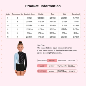 Traje de Danza Lírica de Alta Calidad para Niñas de 6 a 16 Años, Conjunto de Leotardo con Pantalones Cortos y Diadema para Gimnasia y Patinaje Artístico - Product Image 6