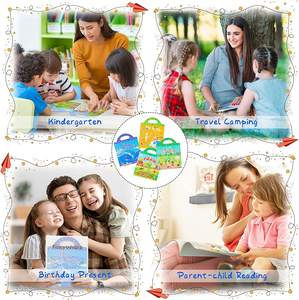 Pegatina reutilizable para niños, libro <span class=keywords><strong>de</strong></span> calcomanías <span class=keywords><strong>de</strong></span> inosaur, temporada <span class=keywords><strong>de</strong></span> aprendizaje educativo - Product Image 4