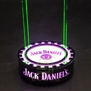 Estantes de exhibición de botellas de vino presentador glorificador de botellas redondas con iluminación láser verde - Product Image 6