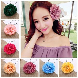 Pasador de Pelo para Fiesta en la Playa, <span class=keywords><strong>Accesorios</strong></span> para el Cabello, Flor de Peonía Otoñal, Pinza para el Cabello, Broche de Flor para Bailarina de <span class=keywords><strong>Flamenco</strong></span> (Azul) - Product Image 2