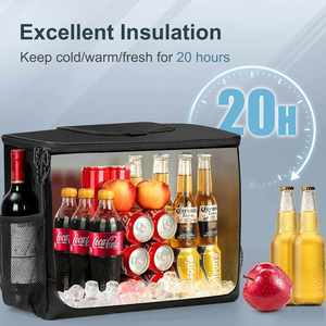 Custom Soft Cooler Bag 30 Cans Collapsible Cooler with Adjustable Shoulder Straps Insulated Cooler Bag - Product Image 6