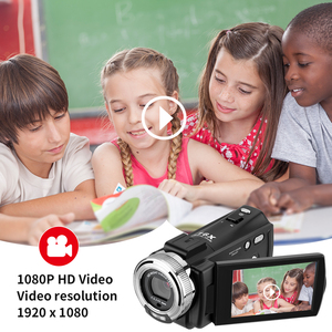 ORDRO-Cámara de vídeo digital de bolsillo Vlog, mini videocámara clásica, 1080P, FHD, 16X, para regalo - Product Image 3