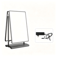 Boîtes lumineuses publicitaires ultra-minces à double face, autoportantes, en forme de A, avec éclairage LED